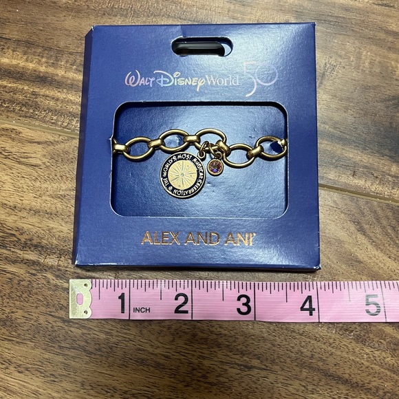 Disney Alex and Ani Bracelet - 50th Anniversary Chain Link - Picture 6 of 7